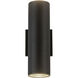Nordic LED 12 inch Black Exterior Wall Light