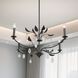 Presley 4 Light 36 inch Textured Black and Clear Chandelier Ceiling Light