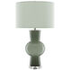 Duende 30 inch 150 watt Light & Dark Green and Polished Nickel and Clear Table Lamp Portable Light