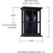Mansell 2 Light 11 inch Black Outdoor Wall Lantern