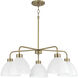 Ross 5 Light 30 inch Aged Brass Chandelier Ceiling Light