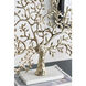 Anita Gold Finished Aluminum with White Marble Base D&eacute;cor