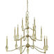 Vivian 15 Light 46 inch Brushed Brass Dining Chandelier Ceiling Light