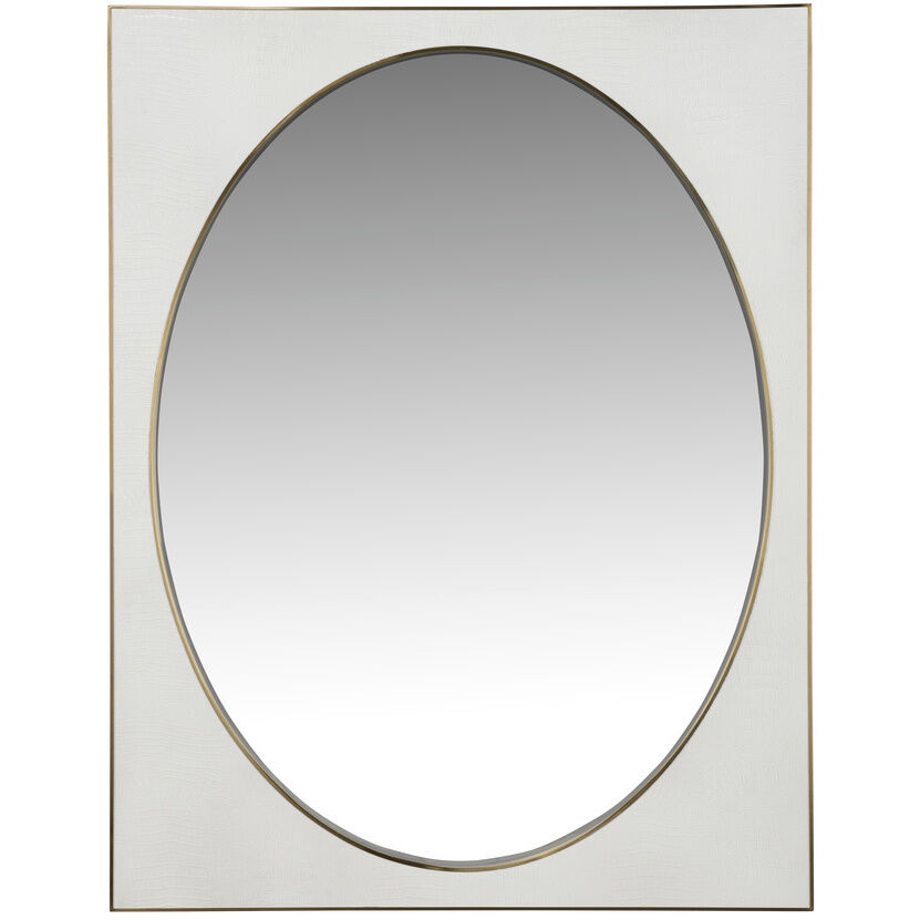 Addie 45.25 X 35.25 inch White/Cream and Gold Mirror
