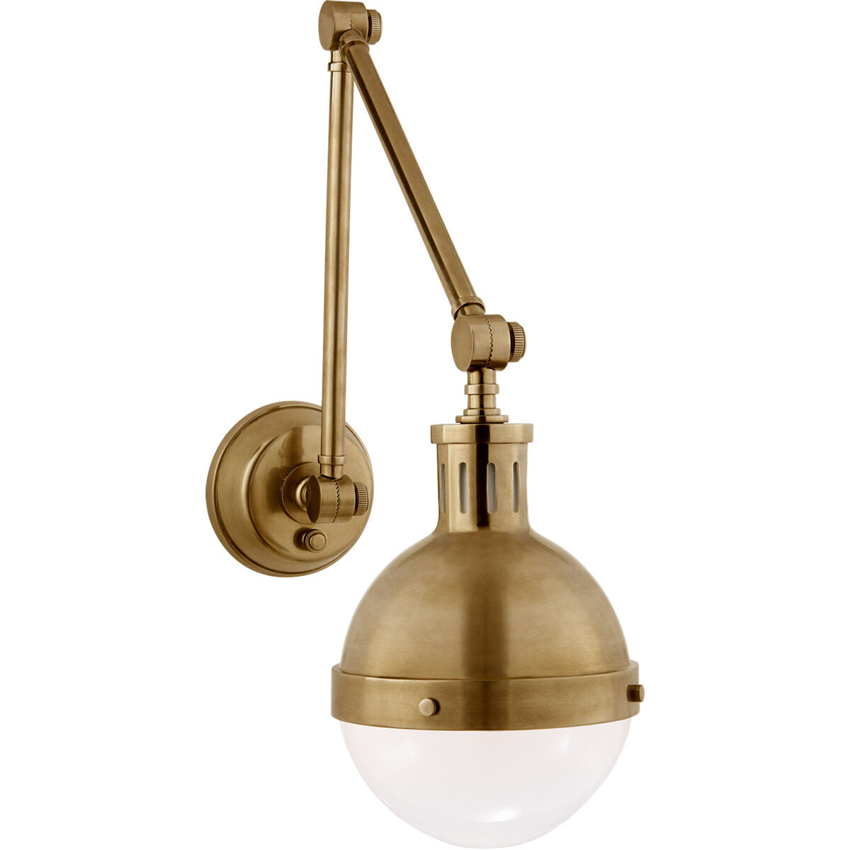 Visual Comfort Signature Collection Thomas O'Brien Hicks 16.75 inch 60.00 watt Hand-Rubbed Antique Brass Swing Arm Wall Light TOB2090HAB-WG - Open Box