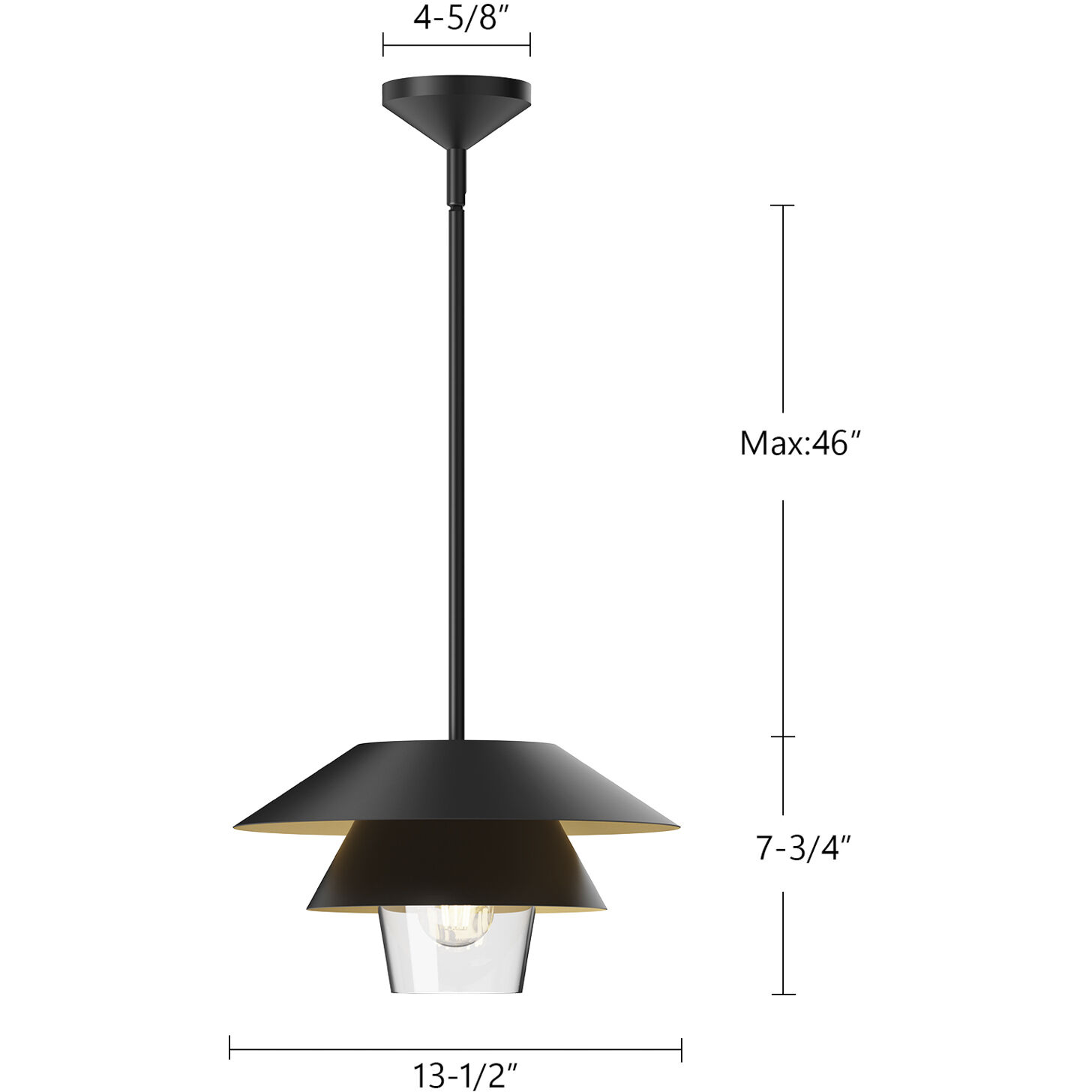 Alora Mood Tetsu Pendant Ceiling Light in Matte Black