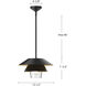 Alora Mood Tetsu Pendant Ceiling Light in Matte Black