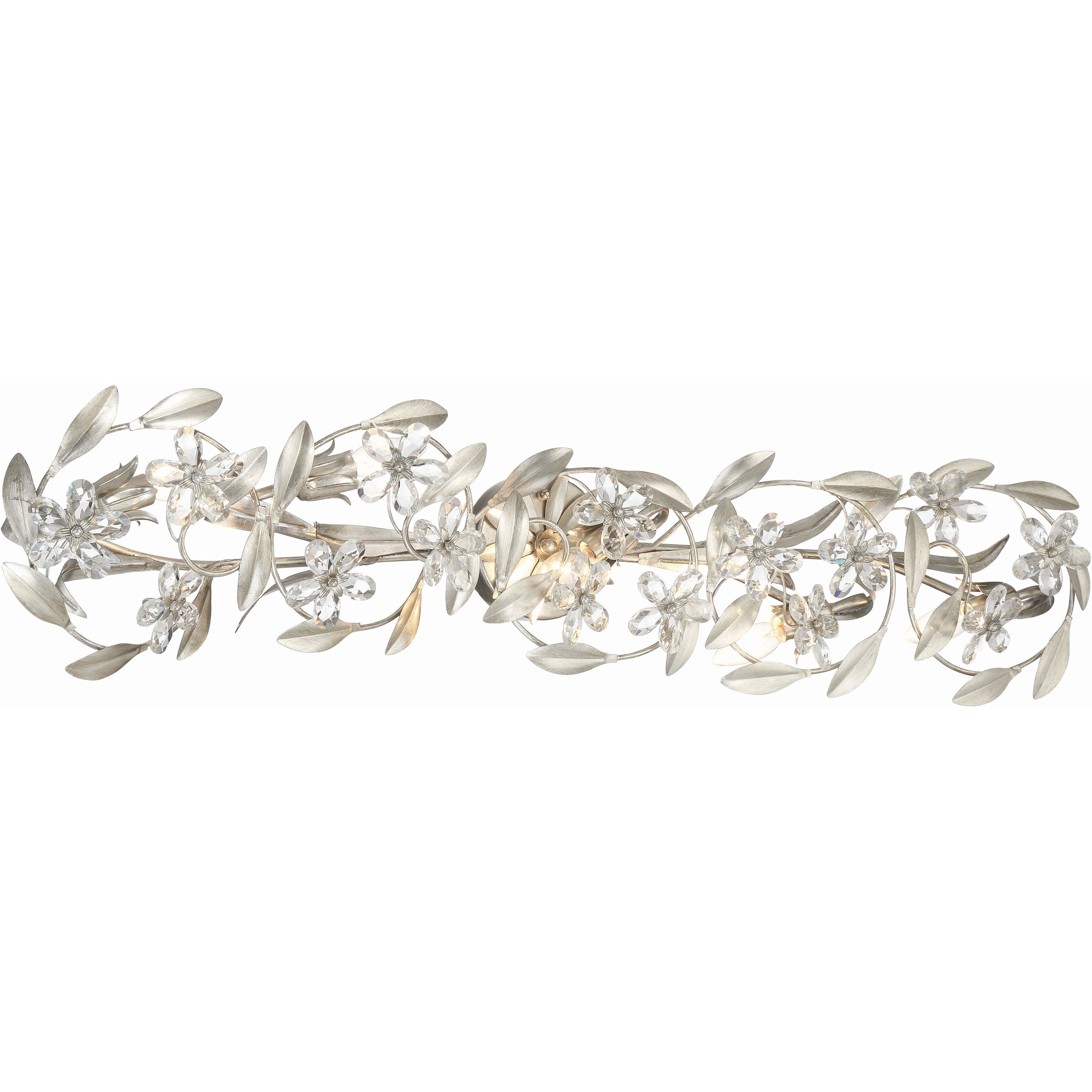 Marselle Bath Vanity Light Wall Light in Antique Silver