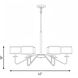 Transitional 6 Light 42 inch Natural Brass Chandelier Ceiling Light