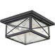 Wingate 2 Light 11 inch Textured Black Outdoor Flush Mount
