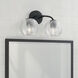 Dolan 2 Light 15.5 inch Matte Black Vanity Light Wall Light
