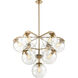 Collective 10 Light 36 inch Satin Brass Chandelier Ceiling Light