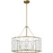 Thom Filicia Winslow 3 Light 23.75 inch Powder-Coated Brass Chandelier Ceiling Light
