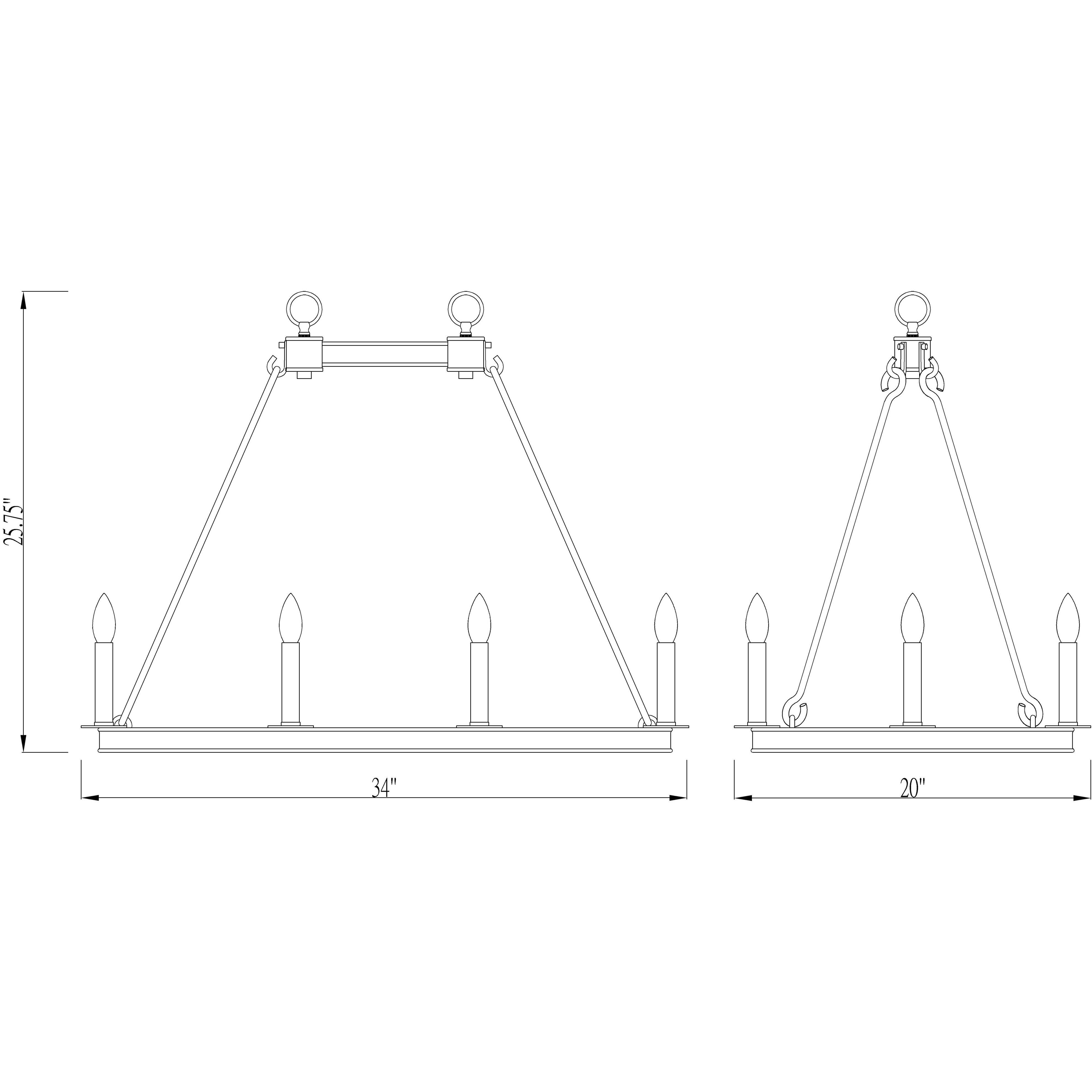 Barclay 10 Light 34 inch Olde Brass Linear Chandelier Ceiling Light