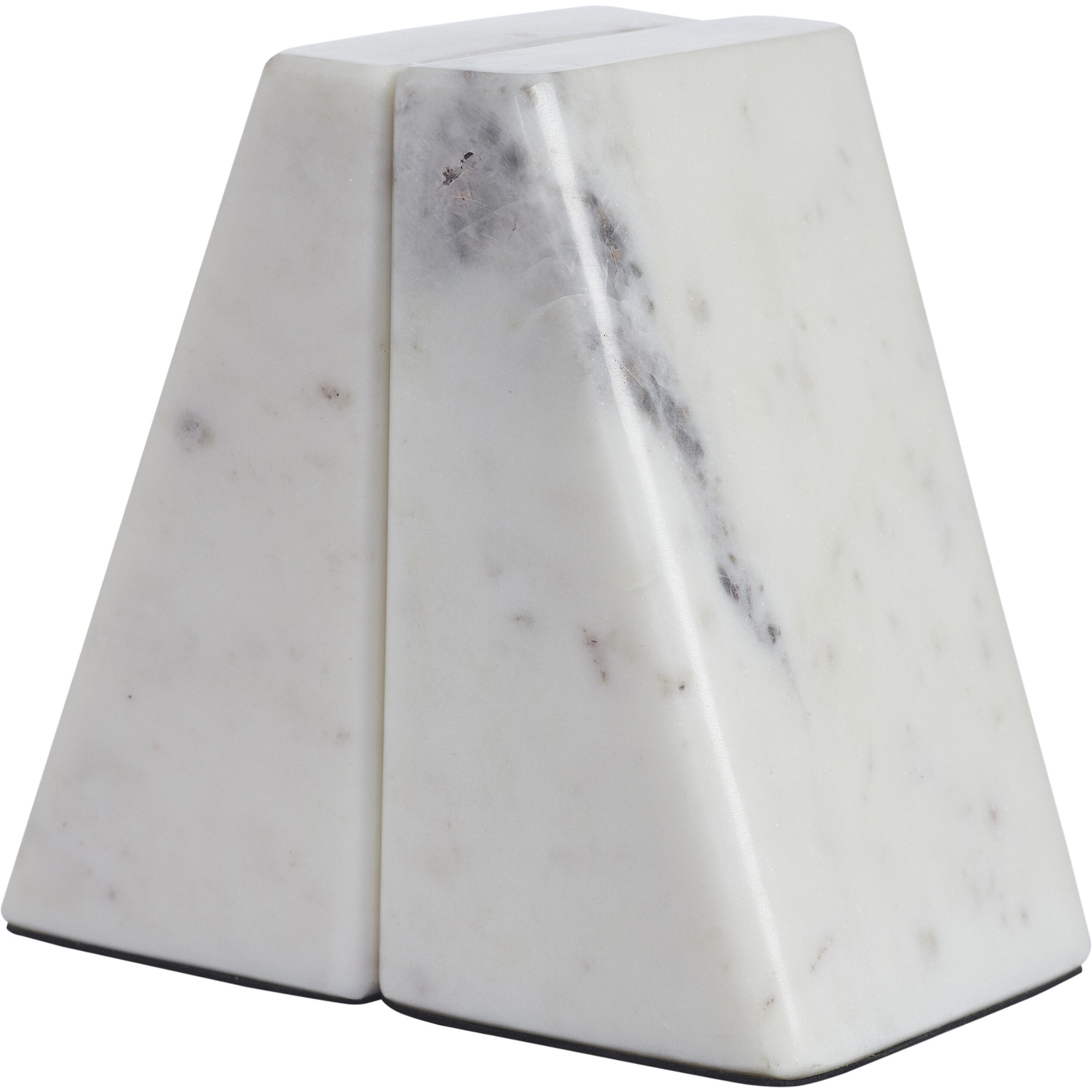 Carvella 4.33 inch White Marble Bookends, Set of 2