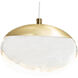 Athena LED 2.4 inch Matte Black and Brushed Brass Pendant Ceiling Light