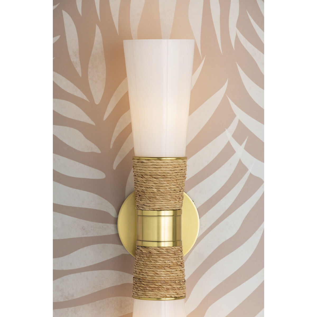 Mica 2 Light 4.75 inch Aged Brass Wall Sconce Wall Light