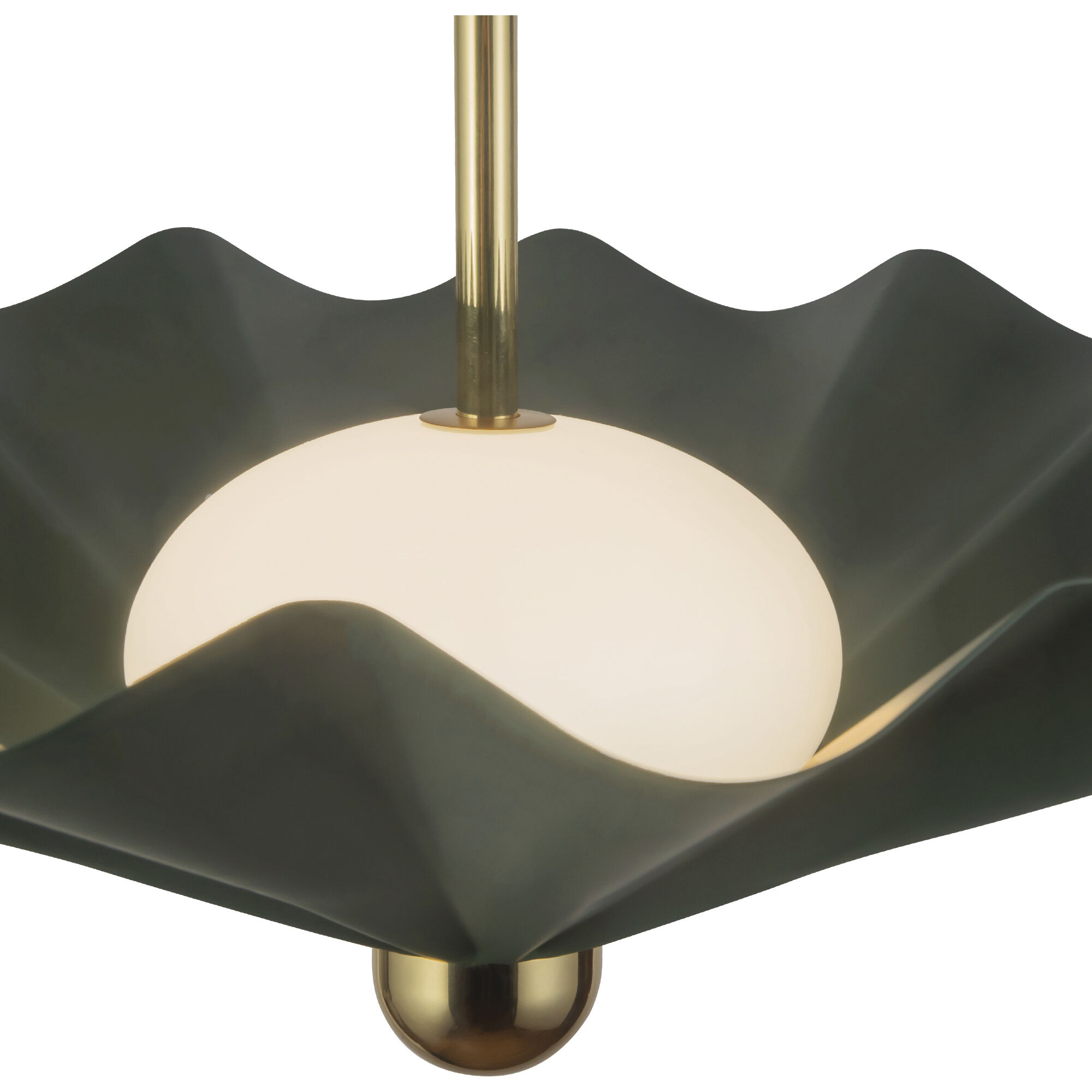 Furrow 25 inch Pine Green Pendant Ceiling Light