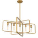 Dupree 5 Light 34 inch Brushed Weathered Brass Island Light Ceiling Light