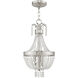 Valentina 3 Light 10 inch Brushed Nickel Pendant Ceiling Light