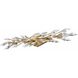 Crystal Fusion 6 Light 35 inch Peruvian Gold Bath Vanity Wall Light