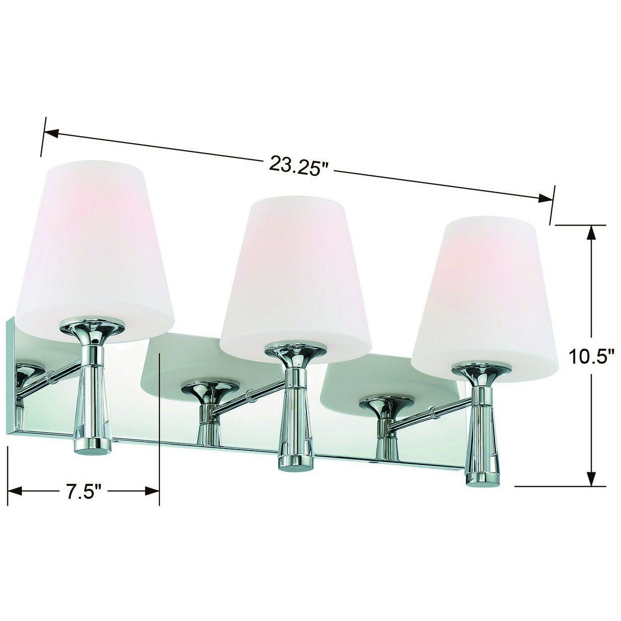 Ramsey Bath Vanity Light Wall Light in Polished Nickel