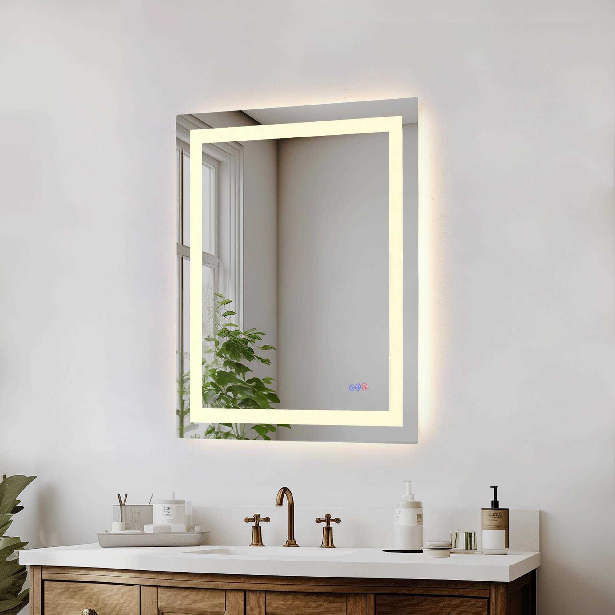 Riven 36 X 30 inch White LED Mirror