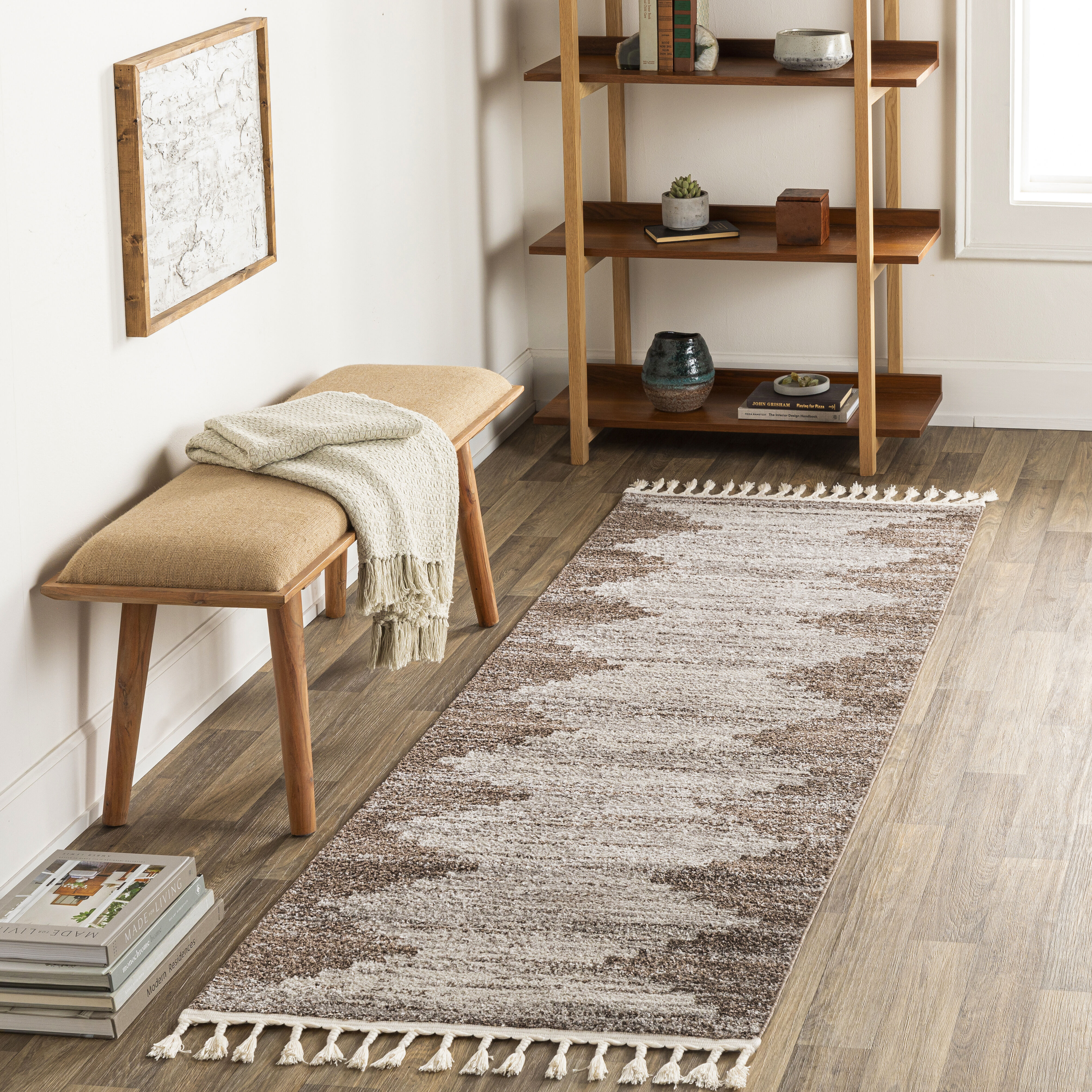 Blackburn 87 X 31 inch Taupe Rug, Runner