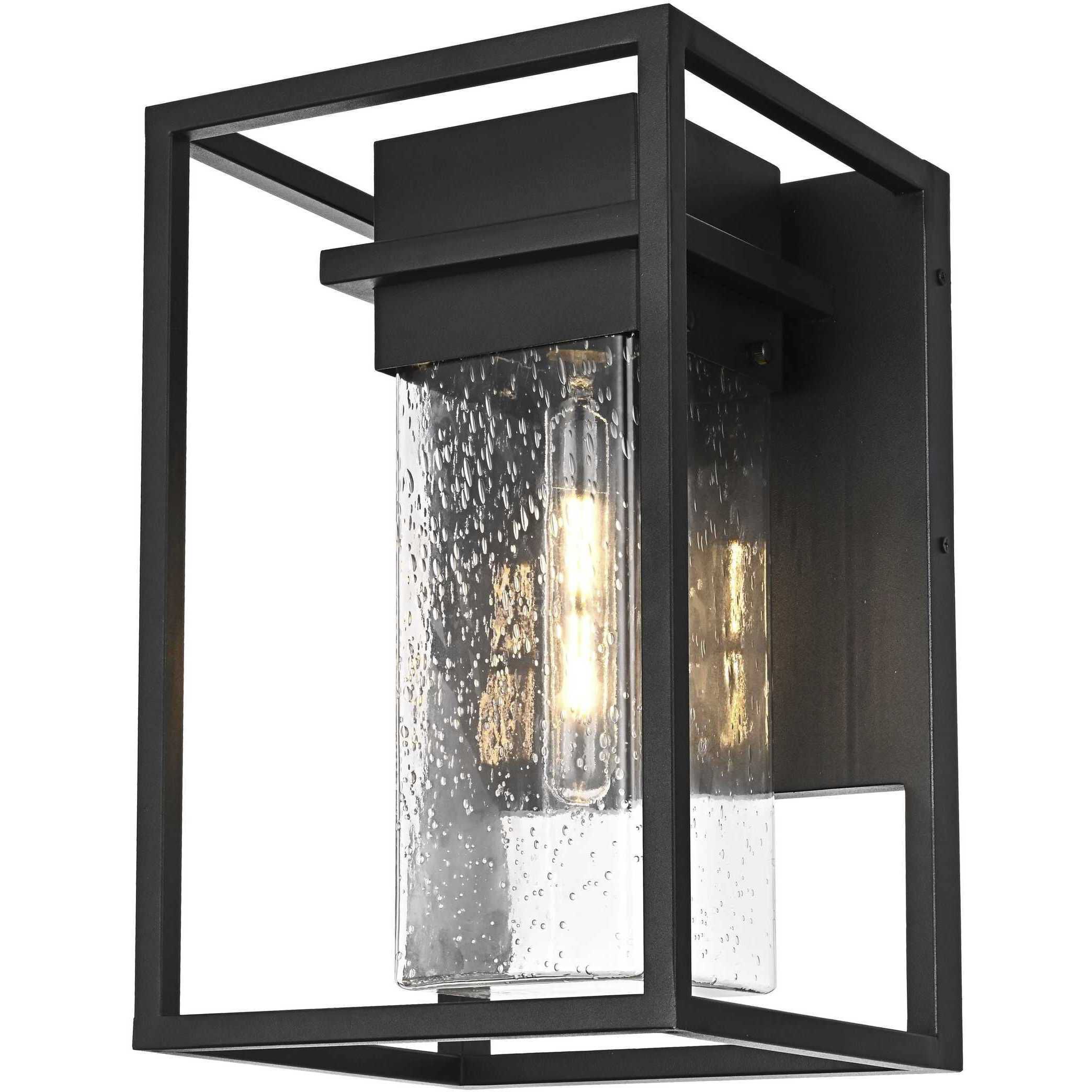 Morse 1 Light 16 inch Black Outdoor Wall Sconce
