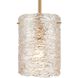 Chiseled Ice 1 Light 7 inch Satin Brass Mini Pendant Ceiling Light