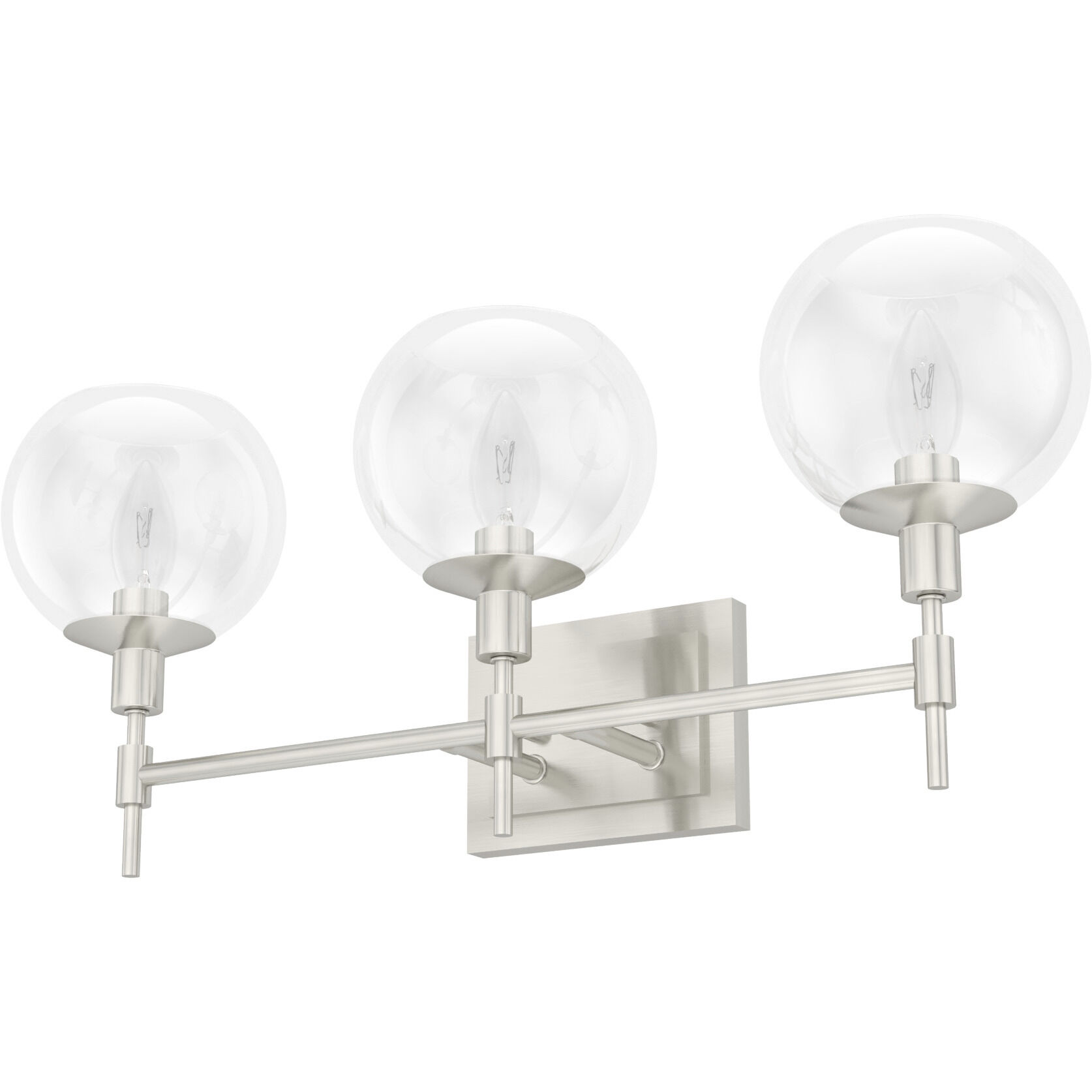 Xidane 3 Light 24 inch Brushed Nickel Vanity Light Wall Light