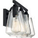 Skybridge 3 Light 23 inch Matte Black Vanity Light Wall Light