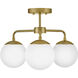 Julep LED 20 inch Lacquered Brass Foyer Light Ceiling Light, Semi-Flush Mount