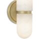 Salon LED 5 inch Natural Brass Wall Sconce Wall Light, Small