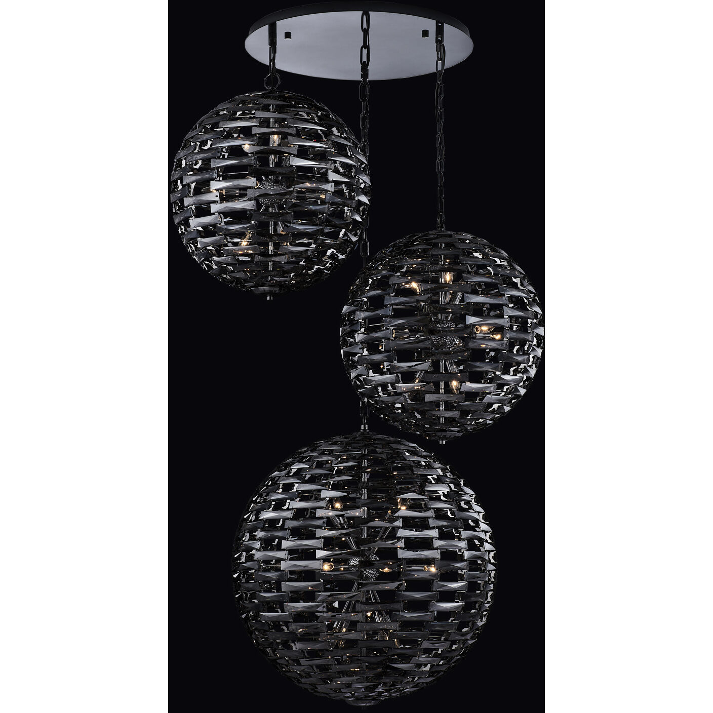 Alta 40 Light 49.5 inch Black Nickel Pendant Foyer Ceiling Light