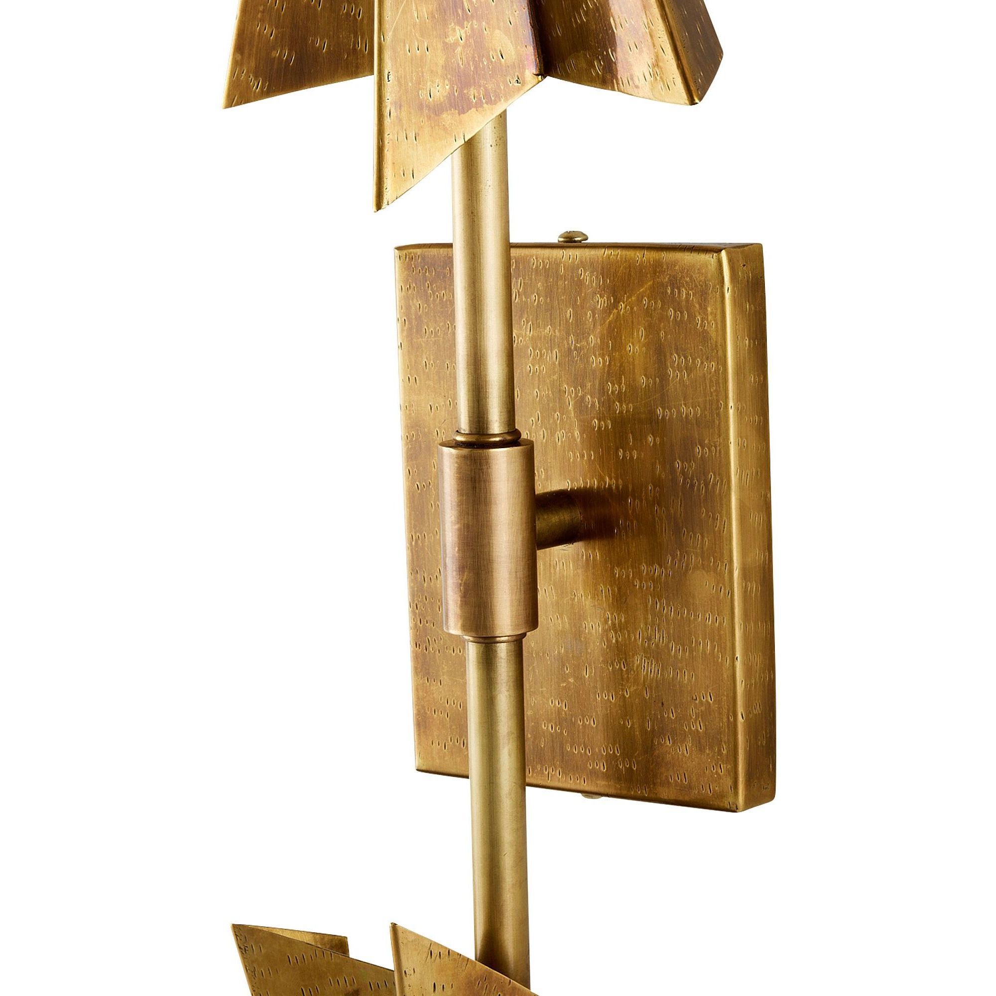 Canary 2 Light 7 inch Antique Brass ADA Sconce Wall Light
