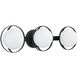Parker 3 Light 24 inch Matte Black Vanity Light Wall Light