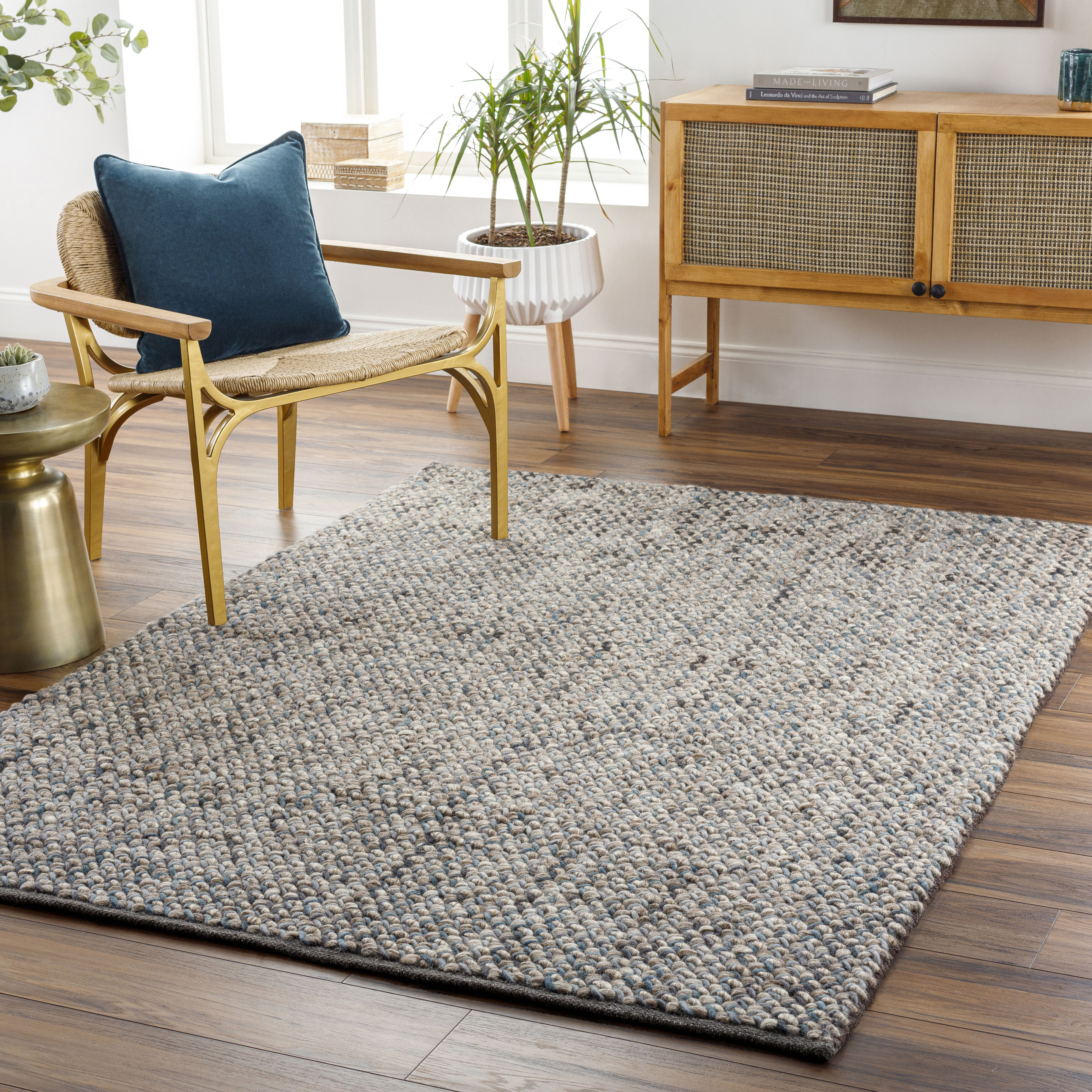 Avera 120 X 96 inch Charcoal Rug in 8 x 10, Rectangle