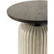 Cornelia 22.4 X 17.7 inch Top: Dark Brown; Base: Beige/Black End Table