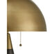 Edith 24 inch 7 watt Coffee Brown and Antique Brass Table Lamp Portable Light