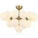 Lunara 19 Light 28 inch Legacy Brass Convertible Chandelier/Semi-Flush Mount Ceiling Light