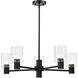 Clarksville 5 Light 28 inch Matte Black Chandelier Ceiling Light