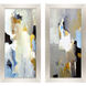 Abstract Blue and Yellow and Black and White Framed Art