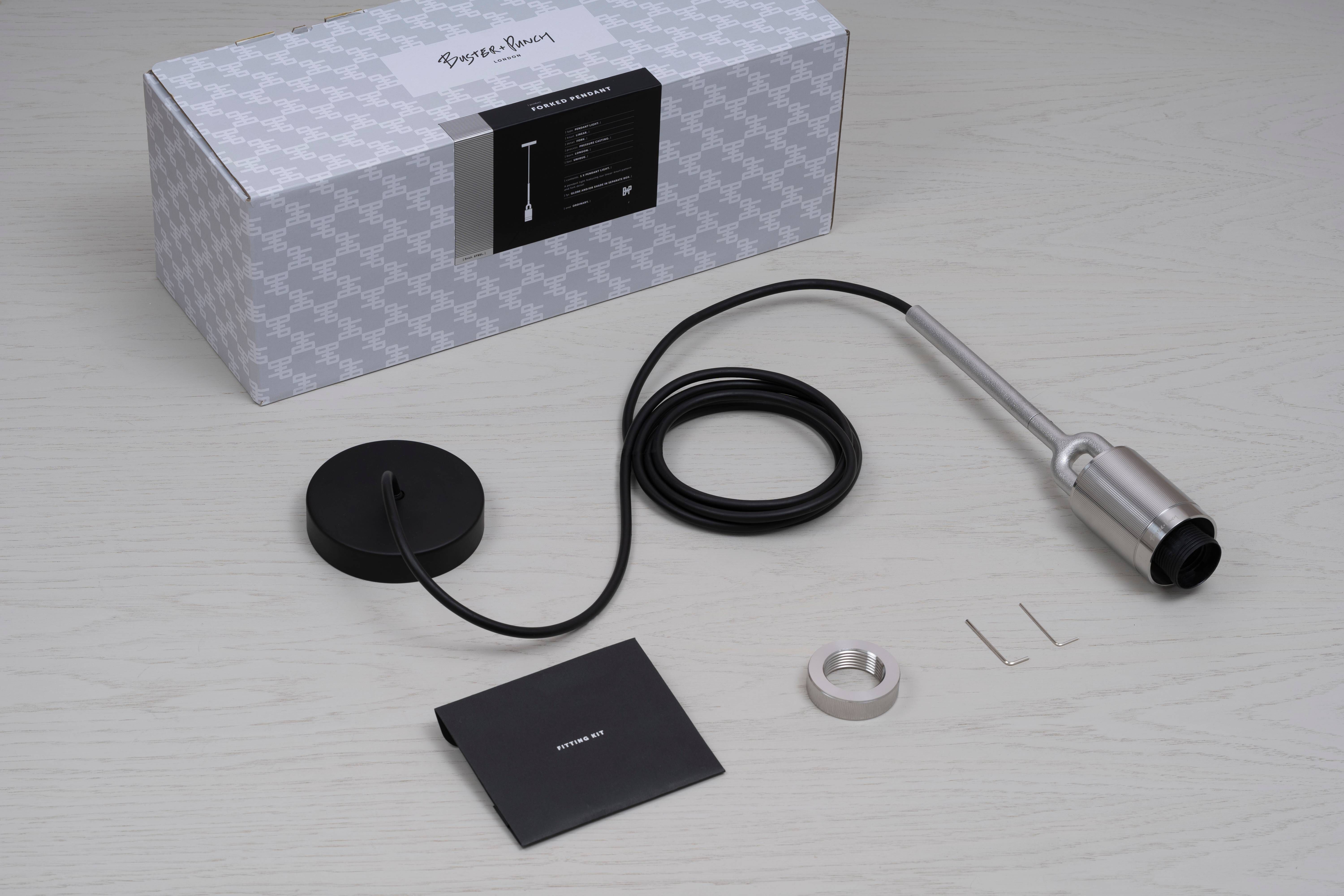 Forked LED 9.84 inch Burnt Steel Pendant Ceiling Light