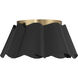 Waveform 3 Light 14 inch Dark Bronze with Legacy Brass Flush Mount Ceiling Light