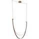 Ayers LED 43.25 inch Champagne Gold and Black and Brown Linear Chandelier Ceiling Light