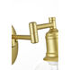 Davian 12 inch 40 watt Brass Swing Arm Wall Sconce Wall Light