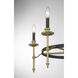 Consulate 5 Light 28 inch Matte Black and Warm Brass Chandelier Ceiling Light