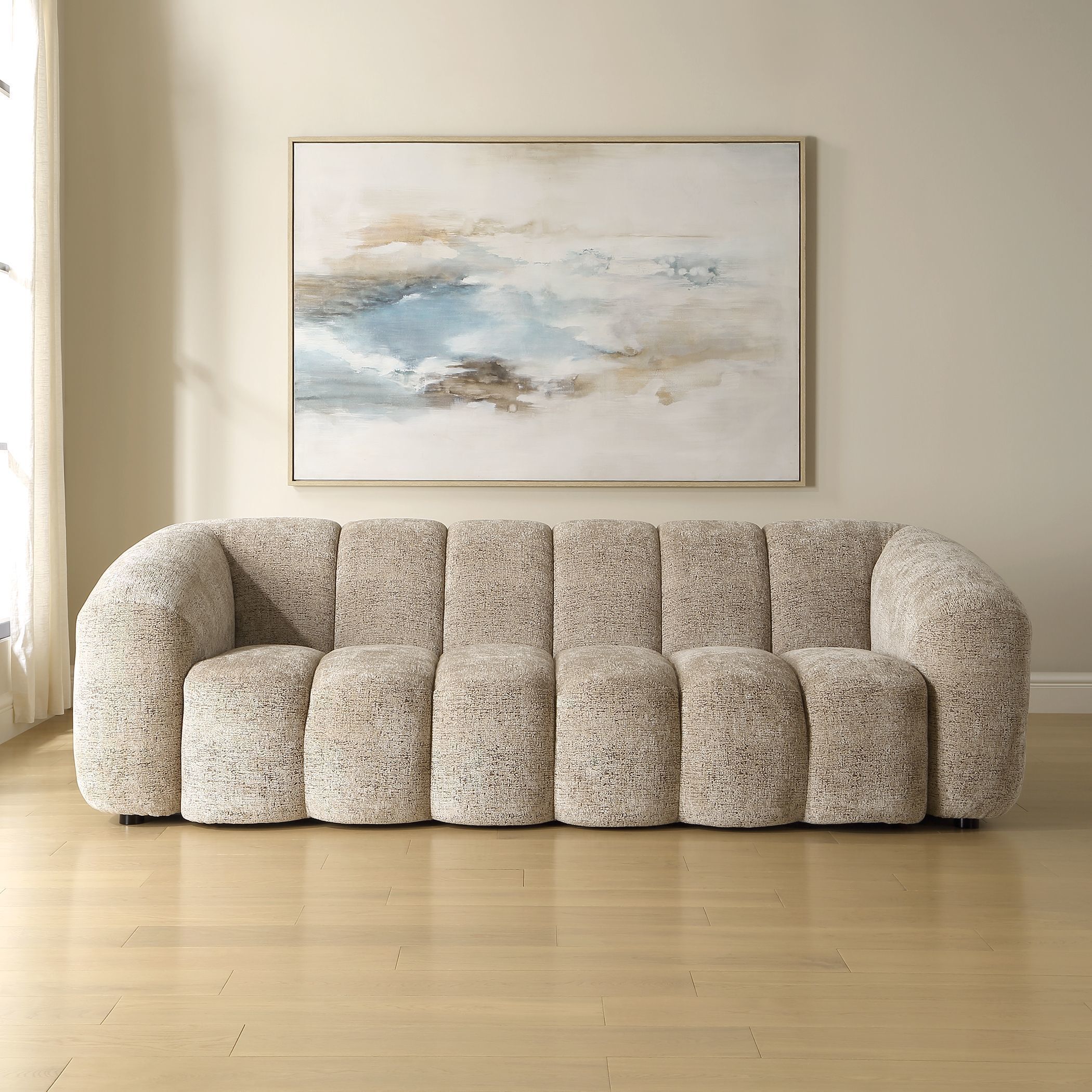 Modella Textured Sand Chenille Sofa