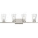 Cityview 4 Light 32 inch Brushed Nickel Vanity Sconce Wall Light, Large